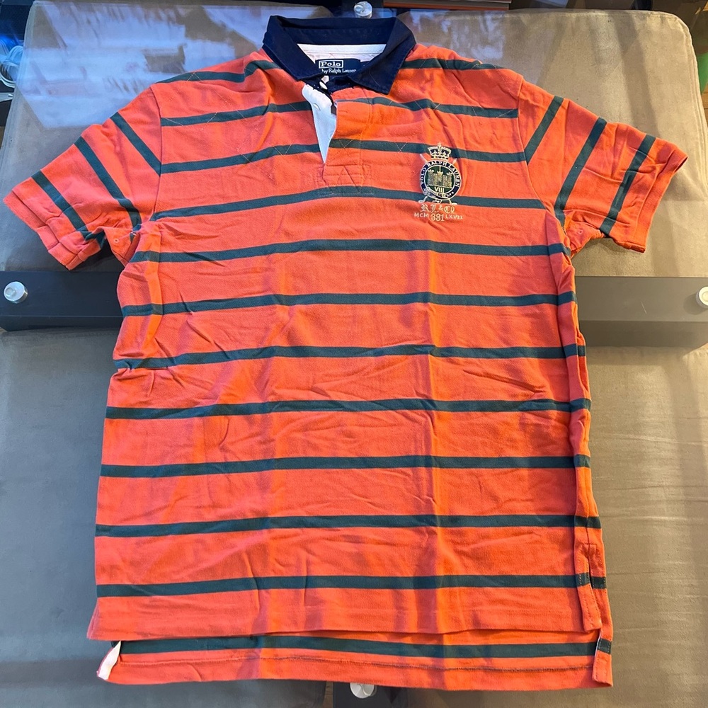 Ralph Lauren Polo Castle Orange Green Size Large